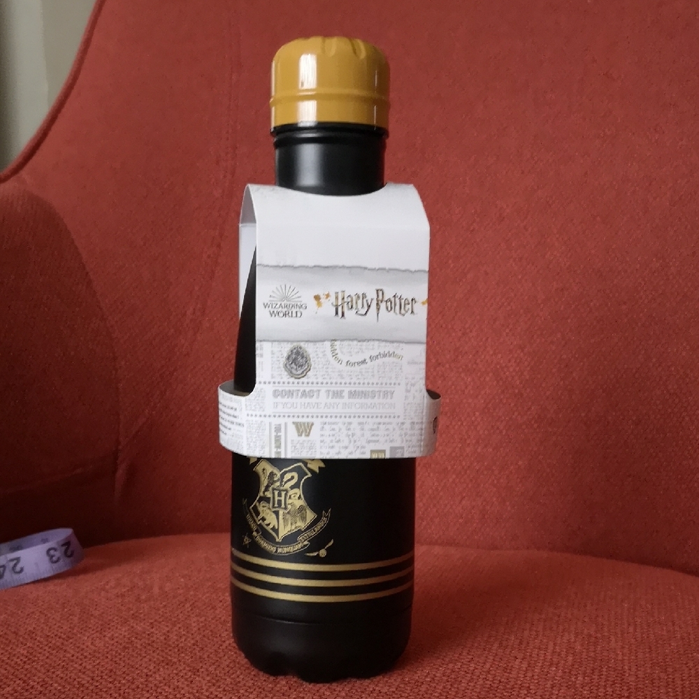 Black & Gold Harry Potter Metal Bottle by The Art Group and Ceramic Mug Set NEW
